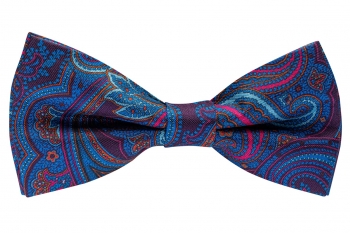 Papion albastru print geometric