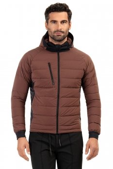 Geaca slim maro cu puf