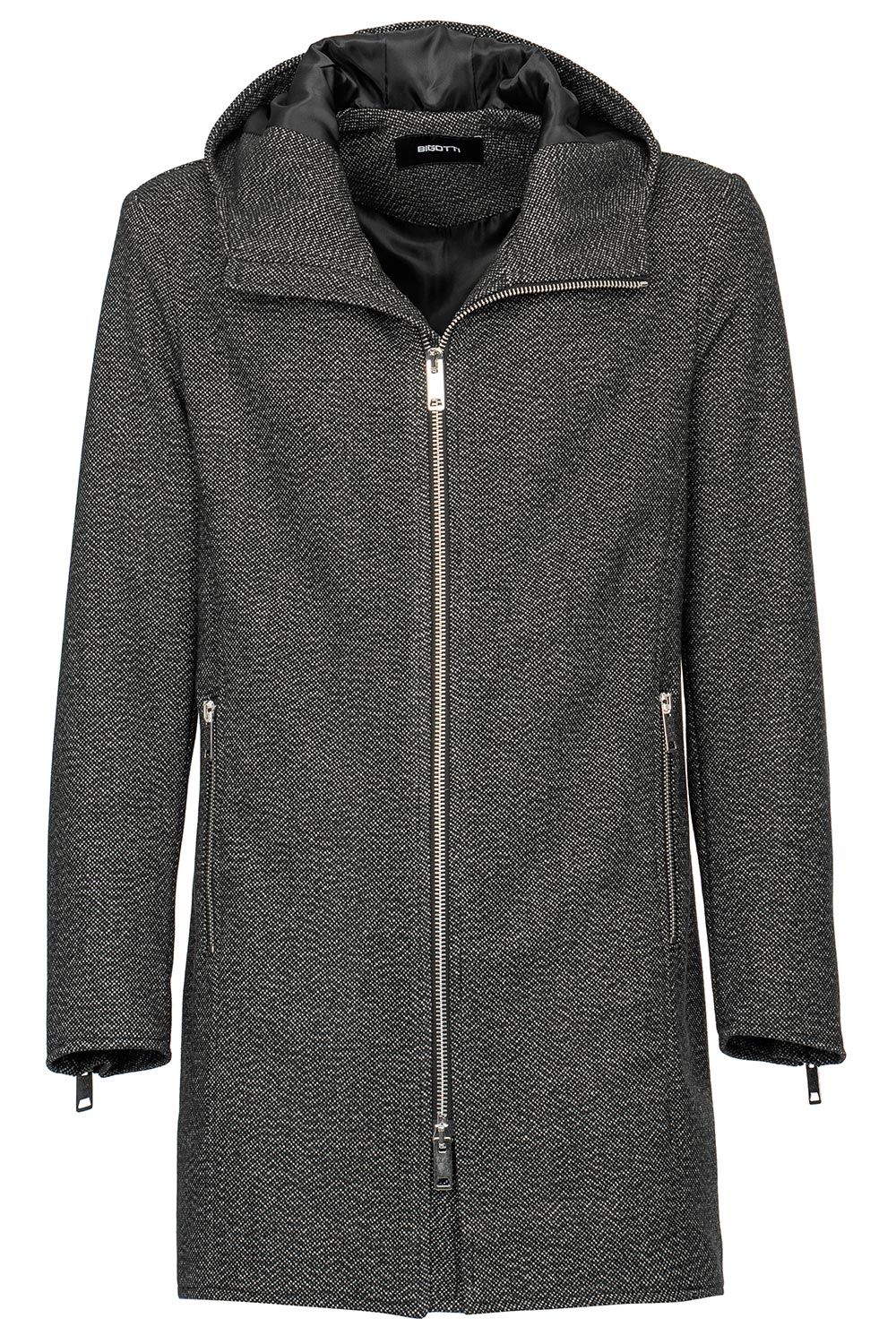 Palton slim gri uni 0
