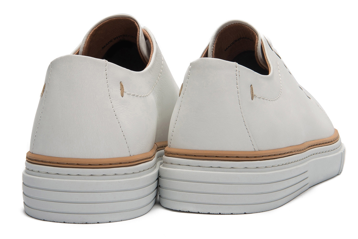 Sneakers albi piele naturala 2
