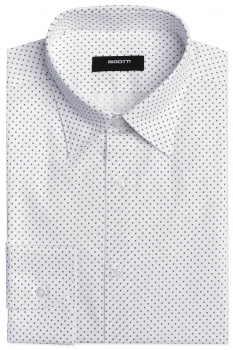 Camasa slim alba print geometric