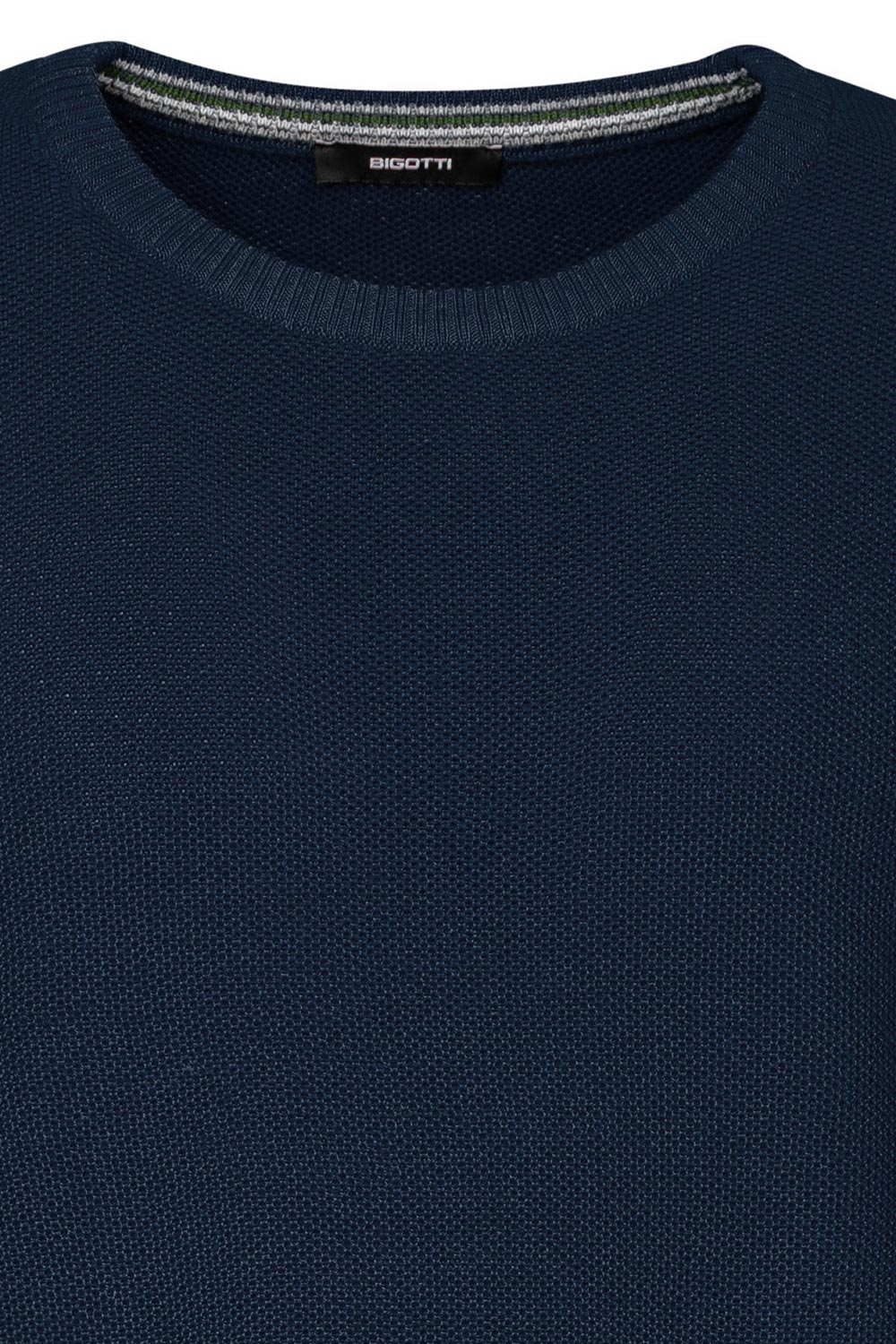 Pulover slim bleumarin guler rotund 1