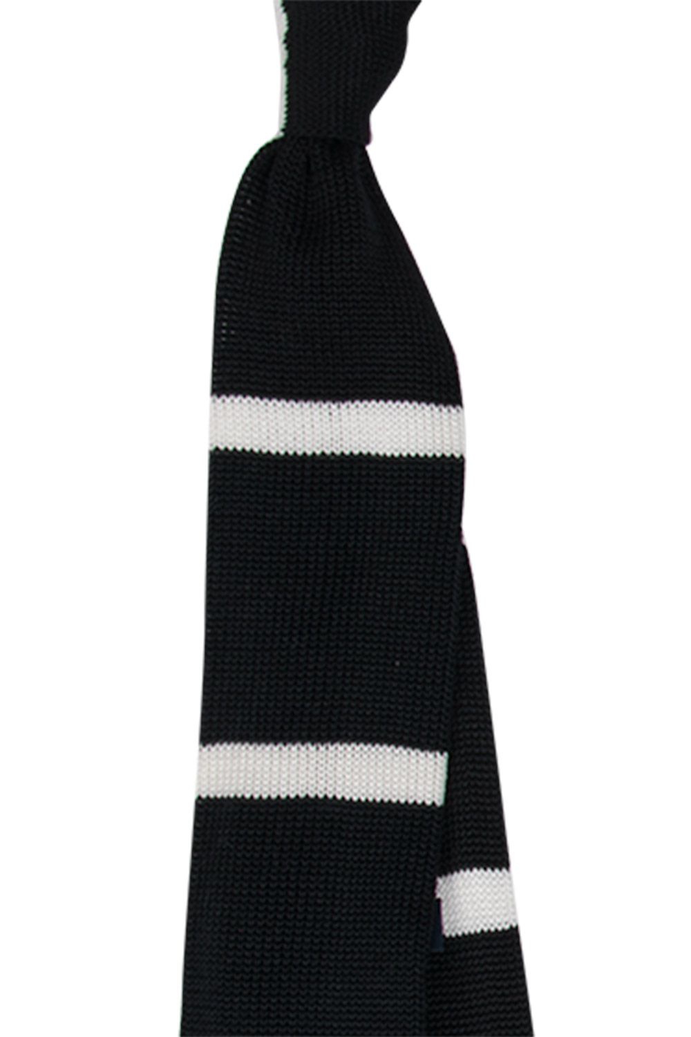 Cravata tricotata neagra dungi 0
