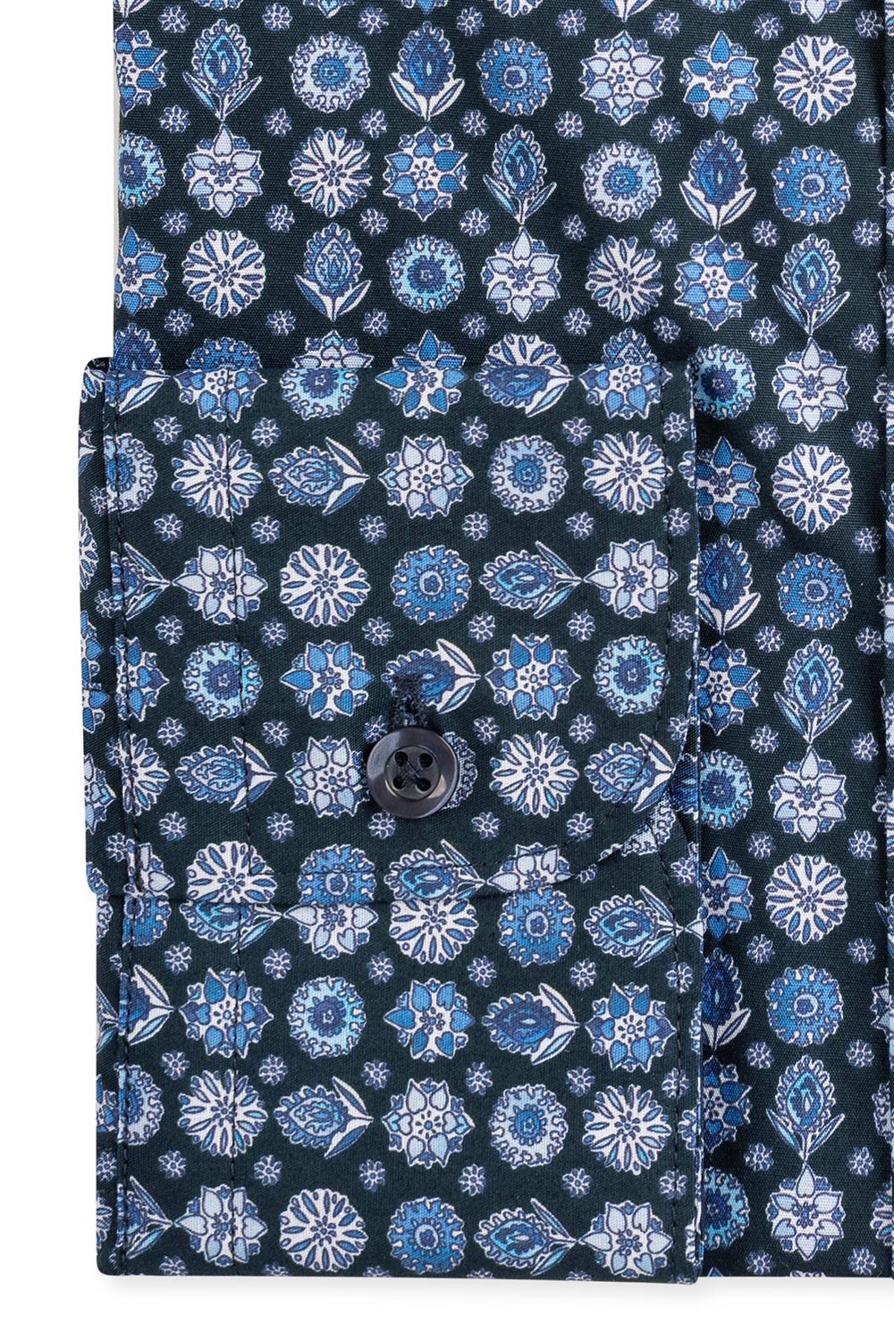 Slim body navy floral shirt 2