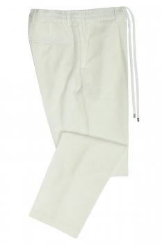 Pantaloni slim albi uni