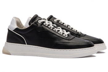 Sneakers negri piele naturala