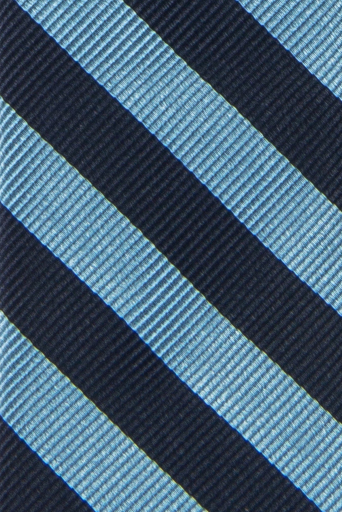 Cravata poliester bleumarin cu dungi 1