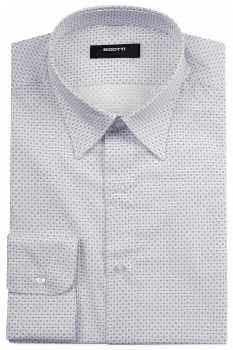 Camasa slim alba print geometric
