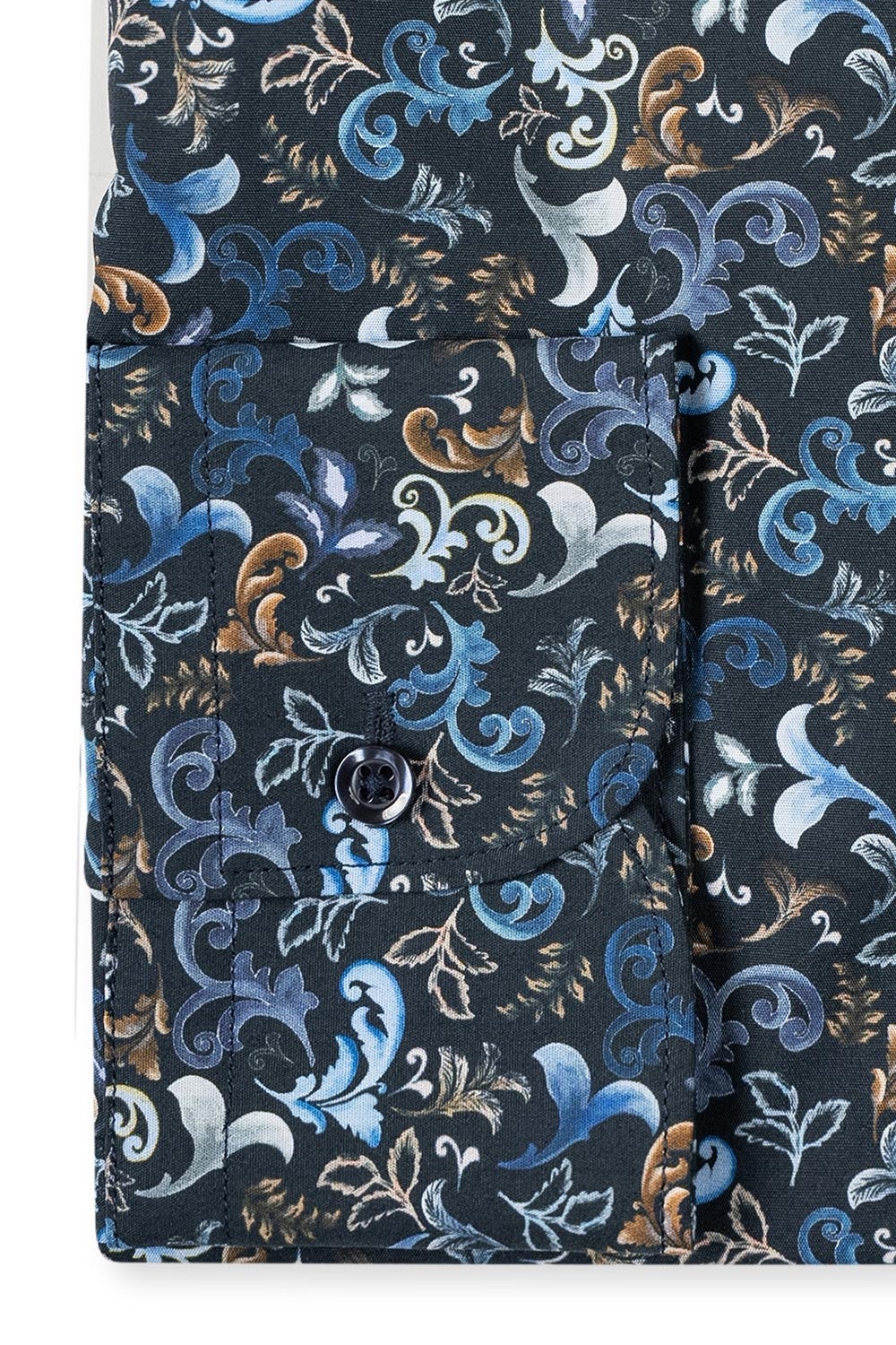 Camasa shaped bleumarin print floral 2