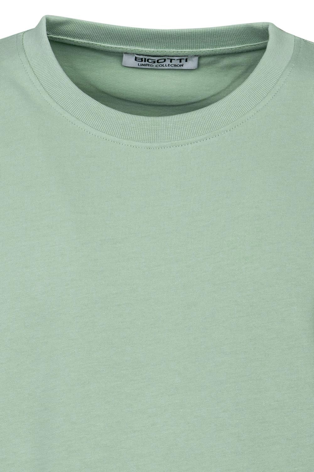 Tricou oversize verde guler rotund 2