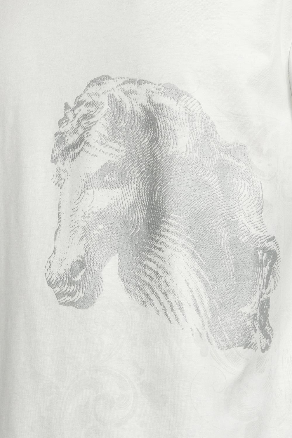 Tricou oversize alb print 3