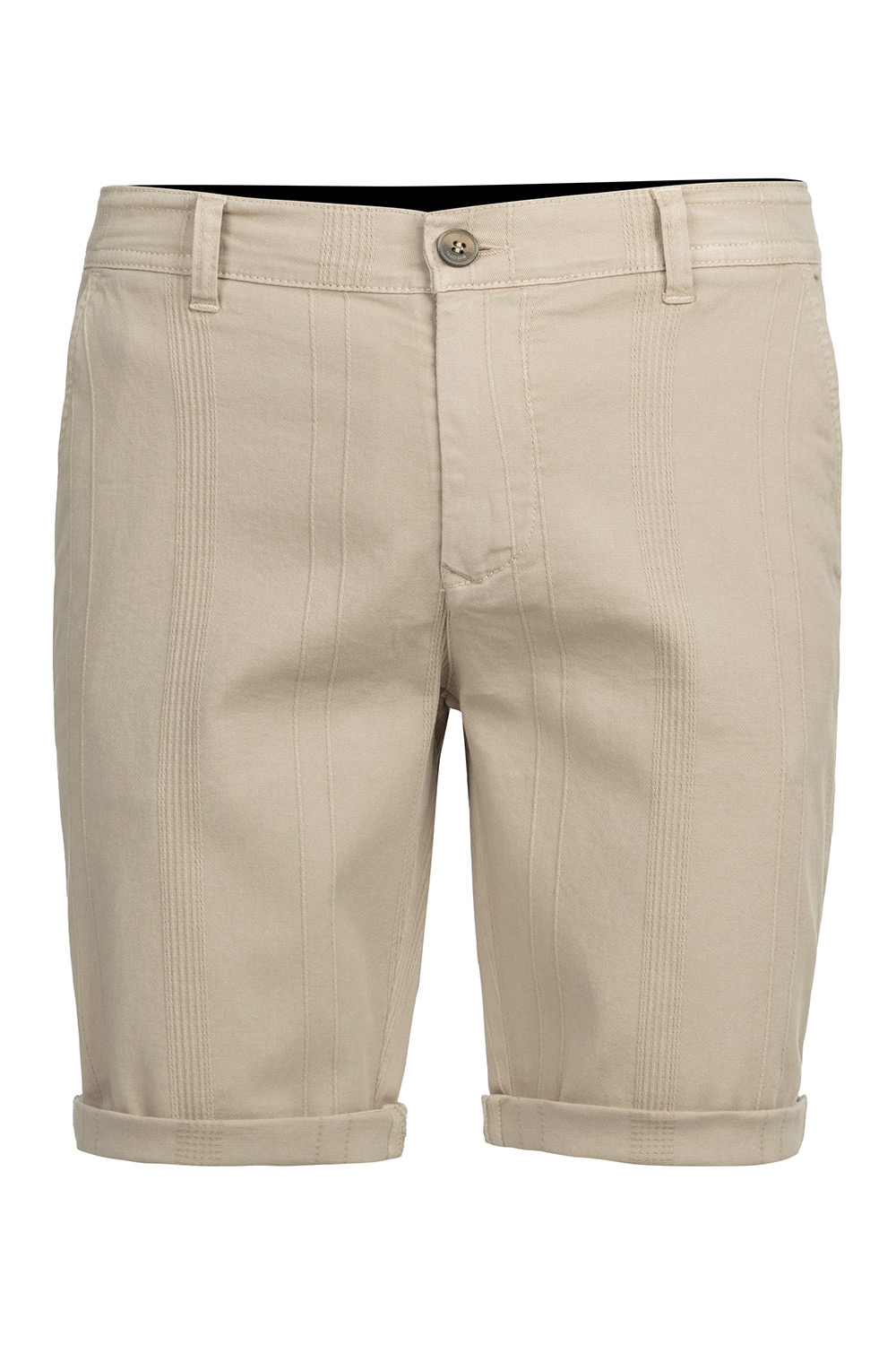 Pantaloni scurti slim bej uni 0