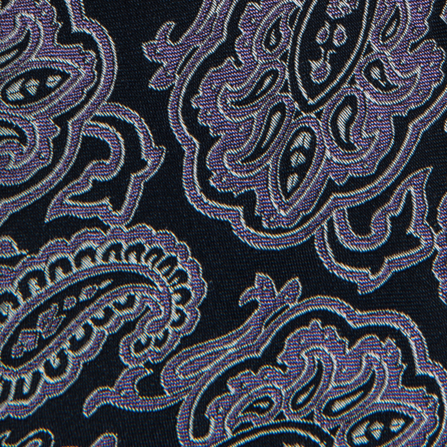 Cravata poliester neagra print floral 1