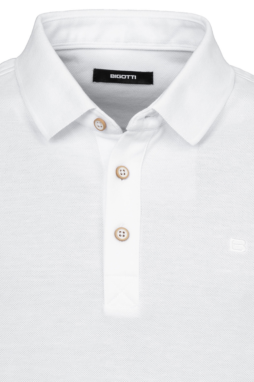 Tricou polo slim alb uni 1