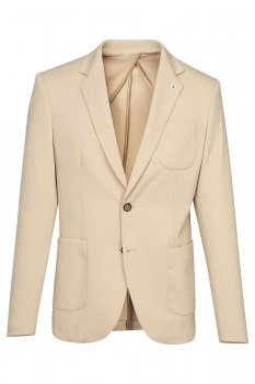 Slim body beige plain blazer