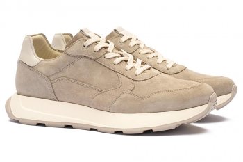 Gray 100% suede leather shoes