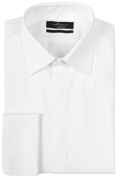 Camasa superslim alba cu plastron