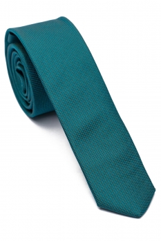 Cravata matase tesuta albastra uni