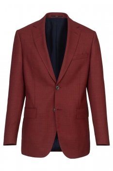 Slim body burgundy plain blazer