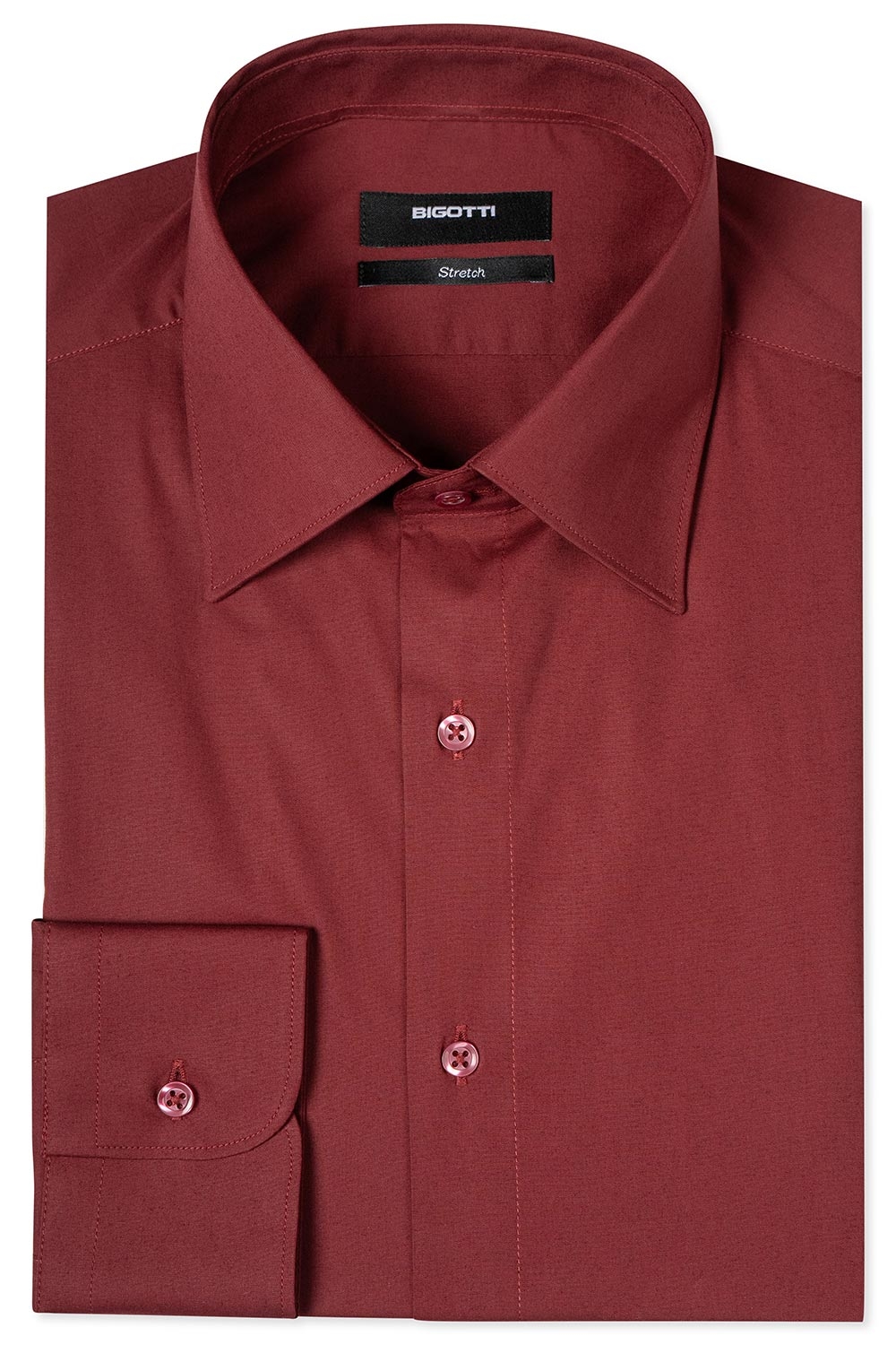 Camasa slim grena uni 0