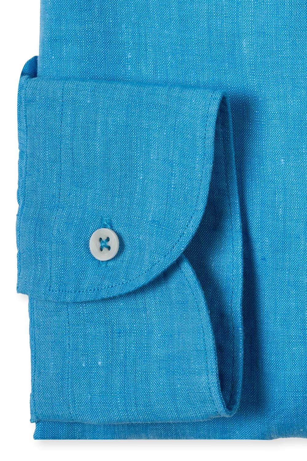 Camasa din in superslim bleu uni 2