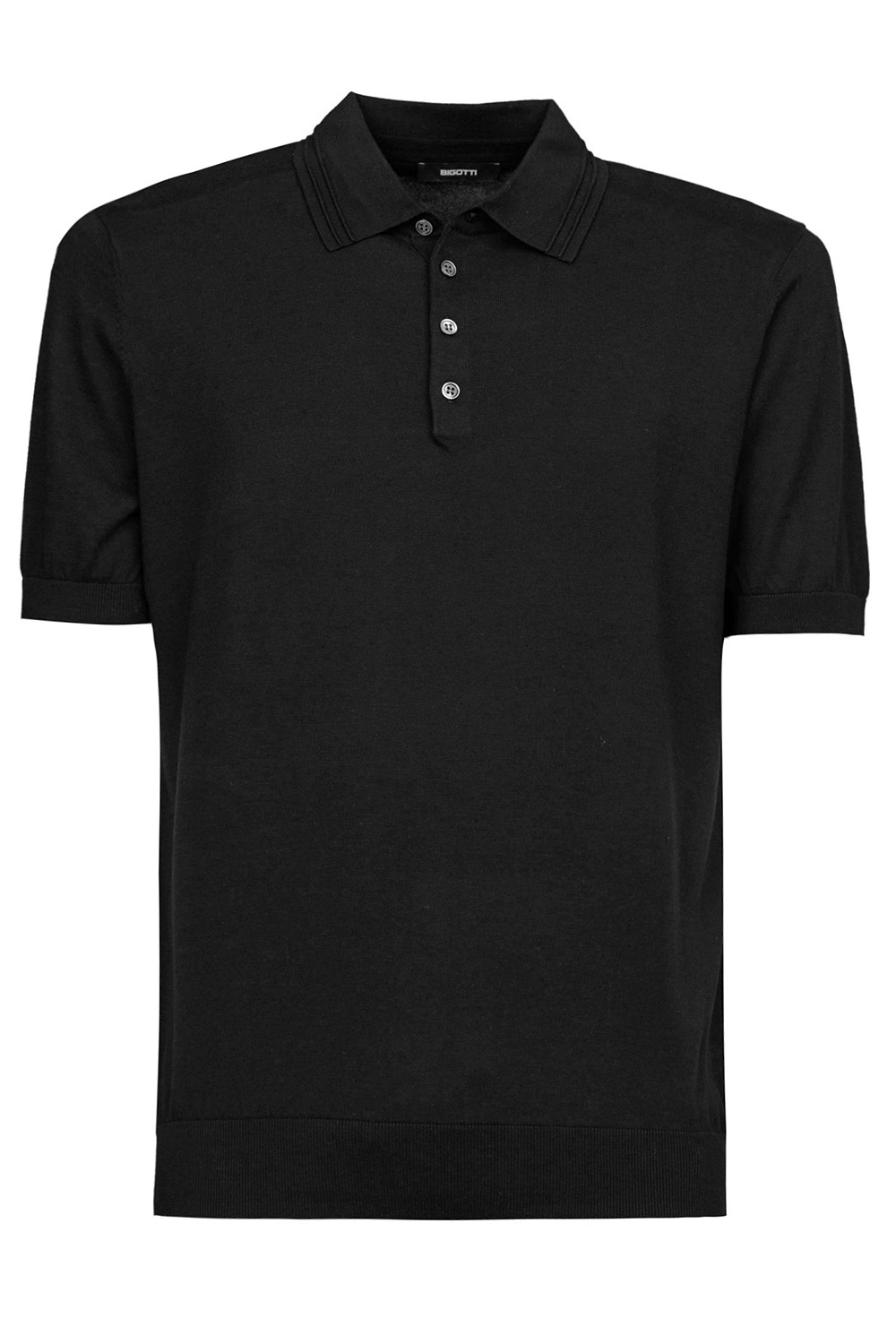 Tricou regular negru uni cu matase 1