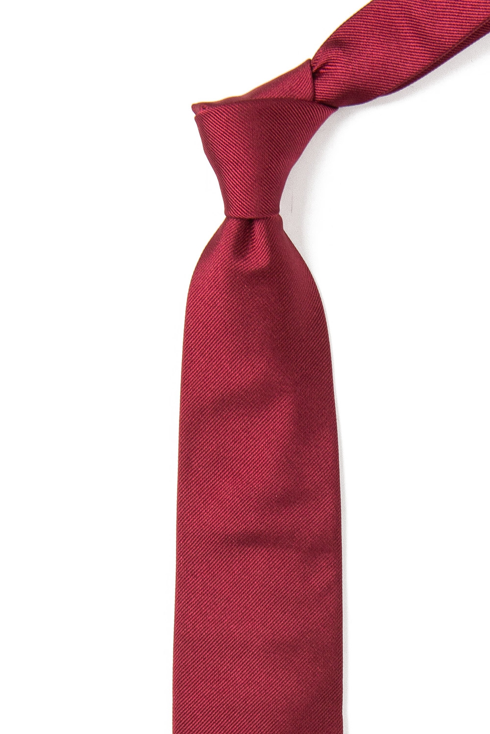 Cravata matase tesuta rosie uni 1