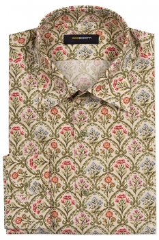 Camasa slim bej print floral
