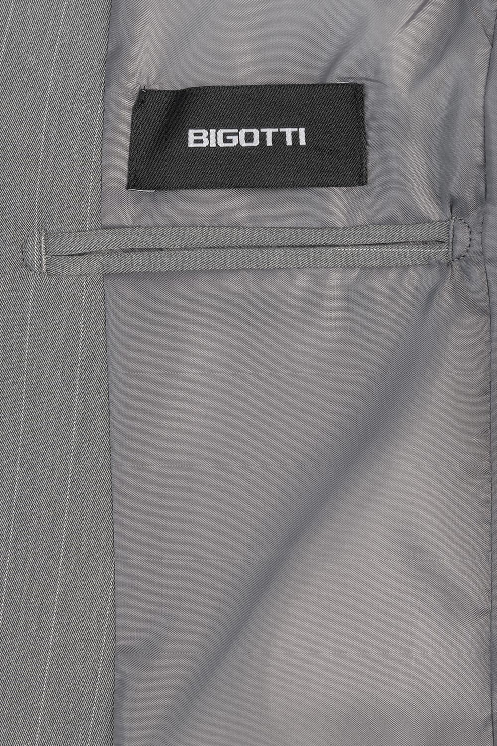 Costum slim gri cu dungi 1