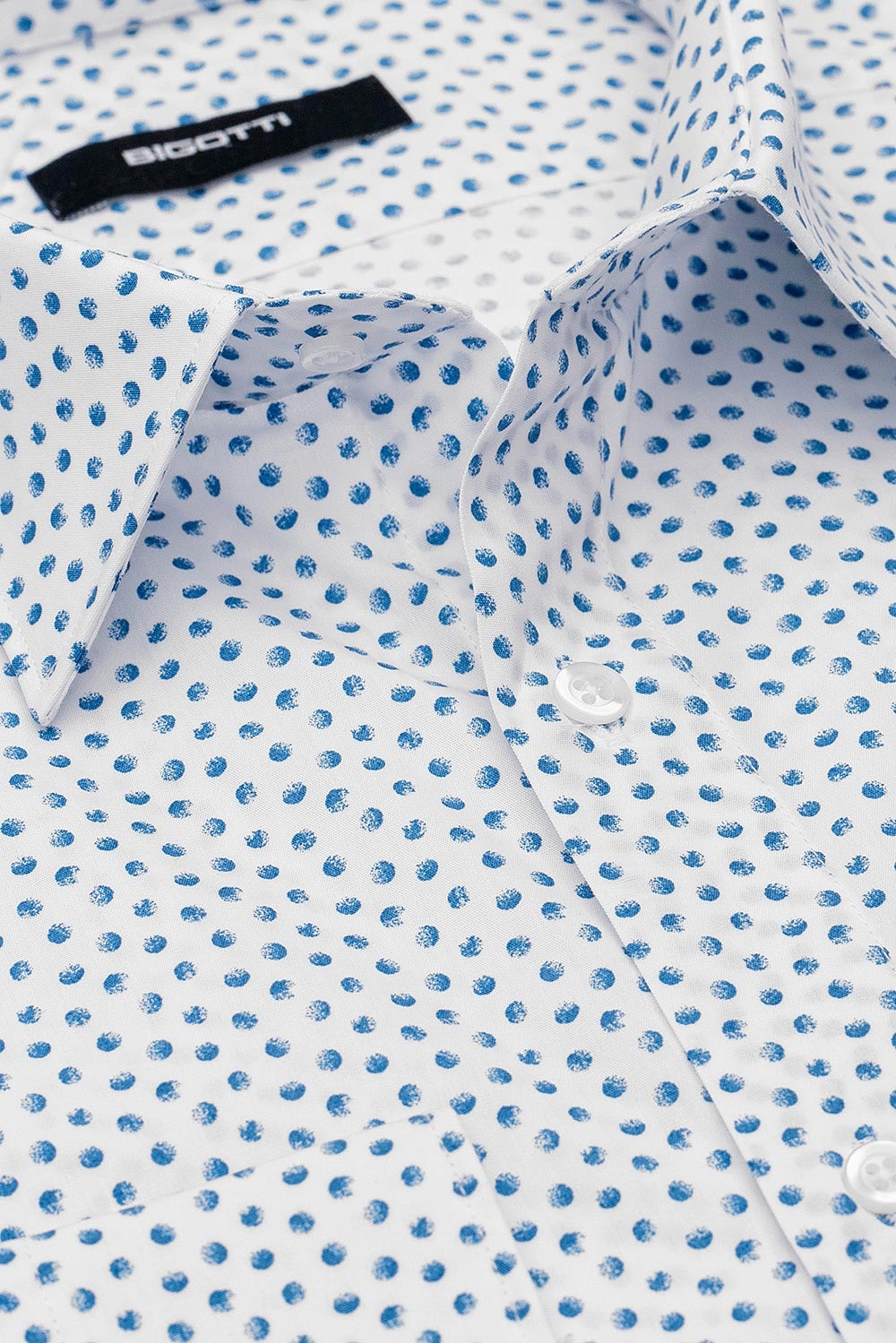 Camasa slim alba print geometric 1