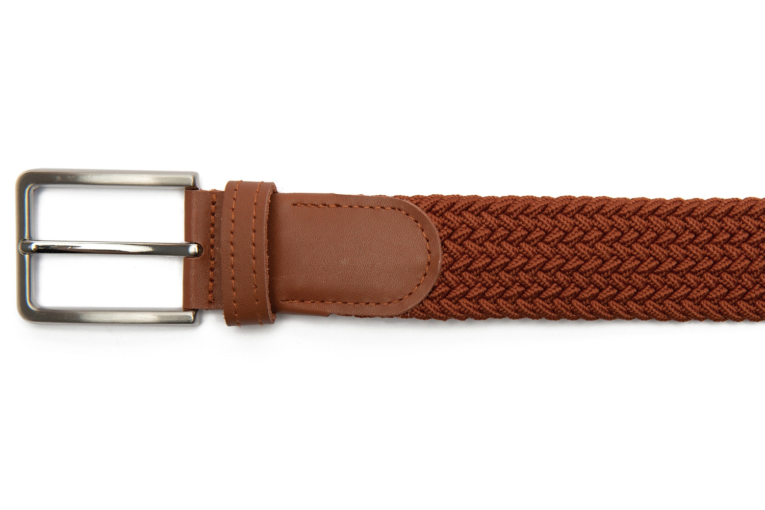 Belt brown textil elastic,piele 1