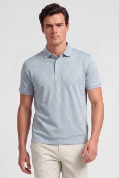 Tricou polo basic gri uni
