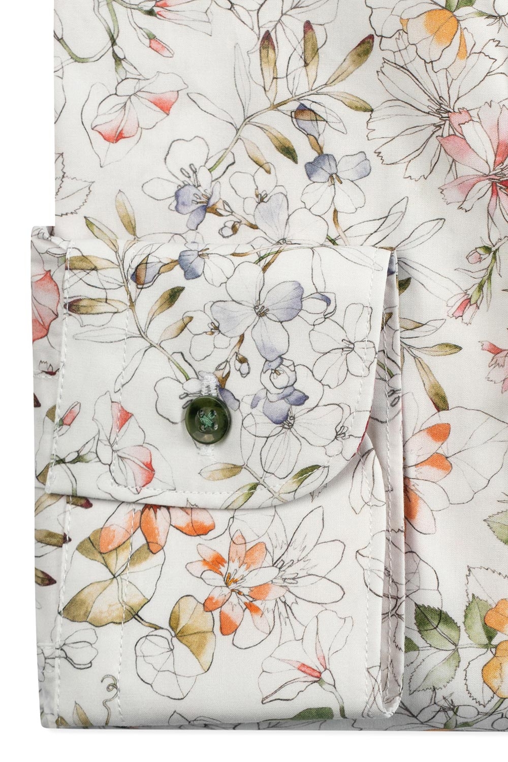 Camasa slim alba print floral 2