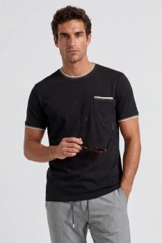 Tricou slim negru uni