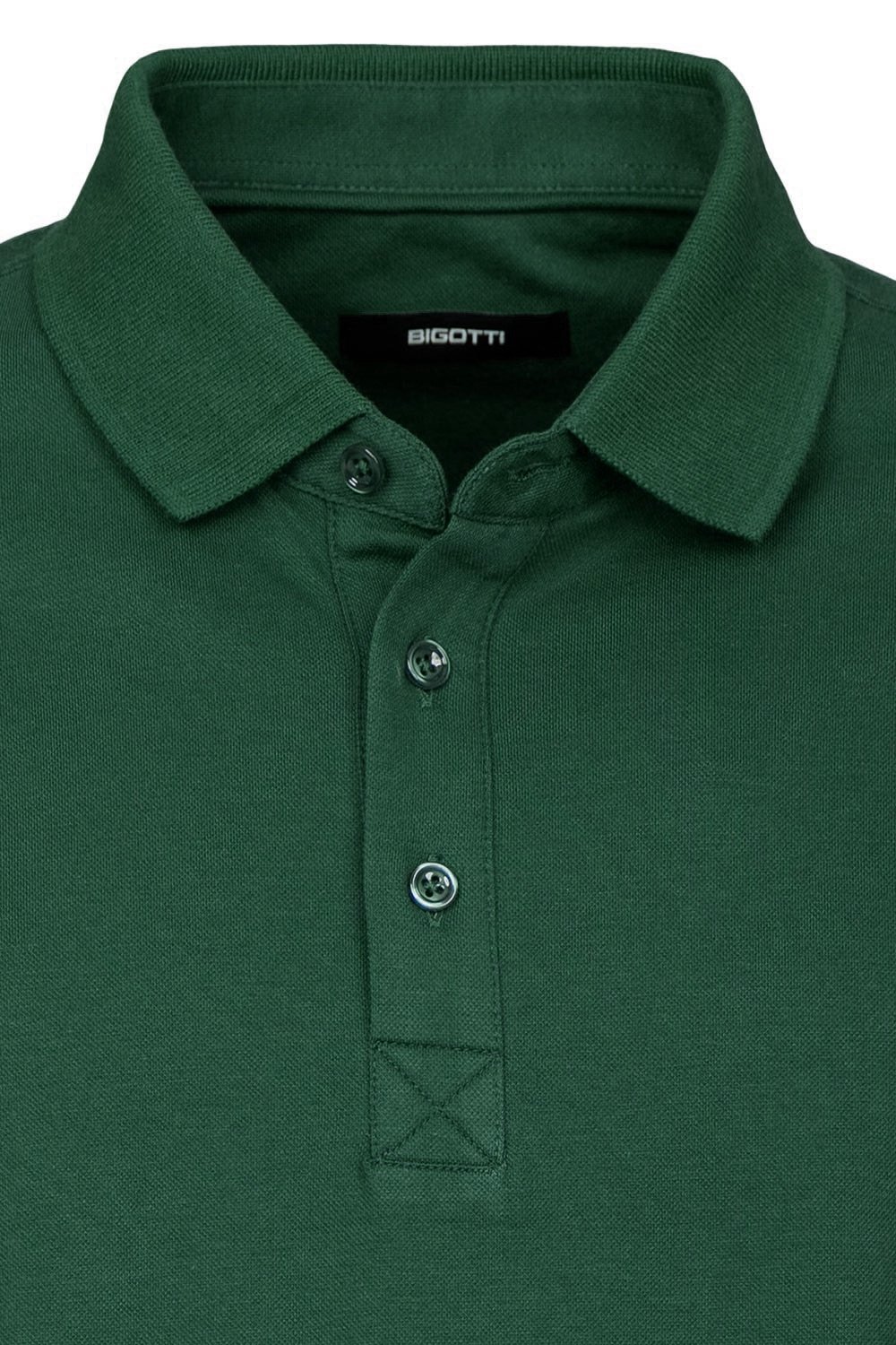 Tricou polo slim verde uni 1