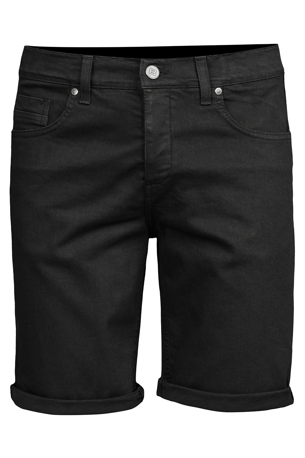 Pantaloni scurti slim negri uni 1