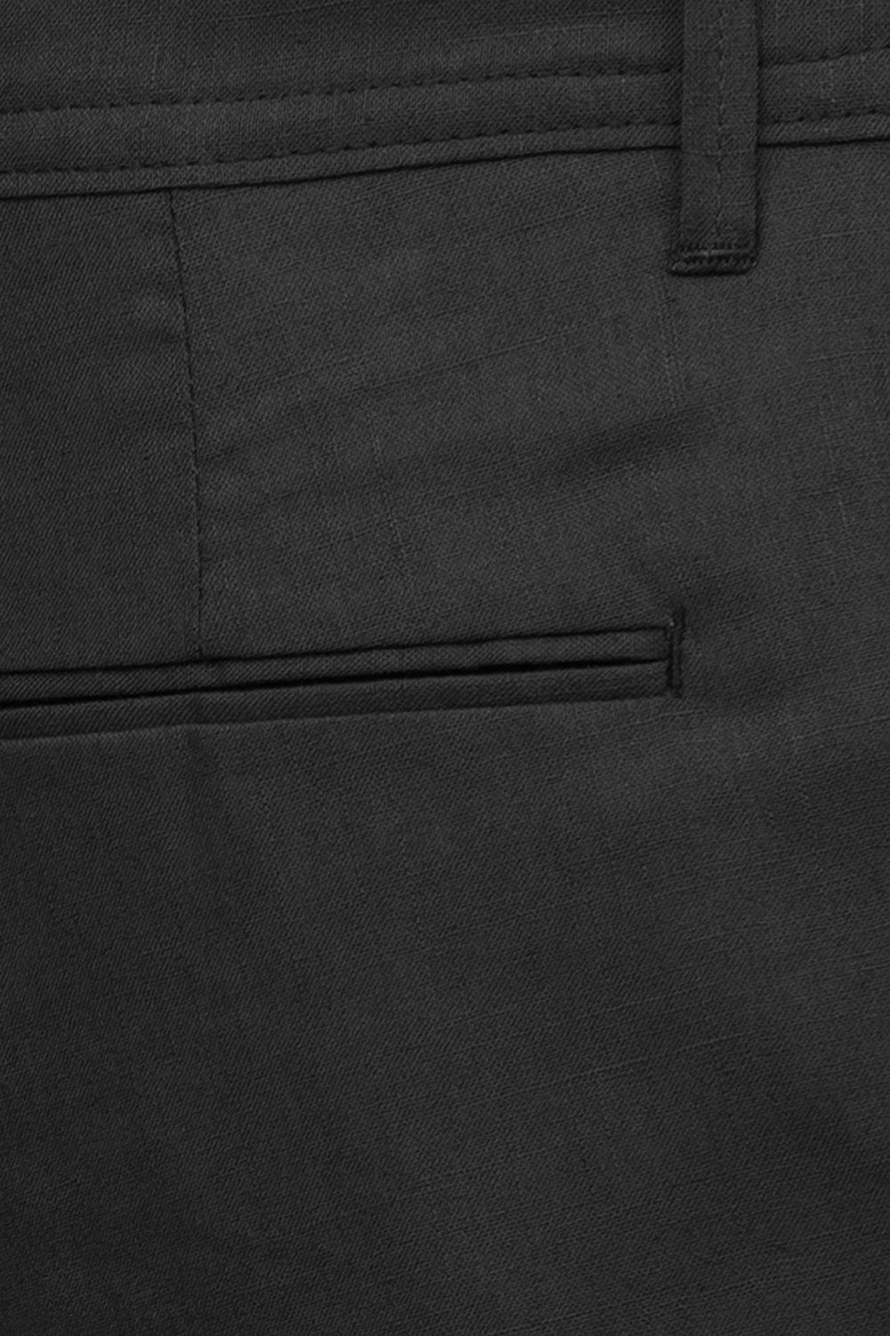 Slim body black plain trousers 2
