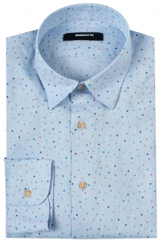 Camasa shaped bleu print geometric
