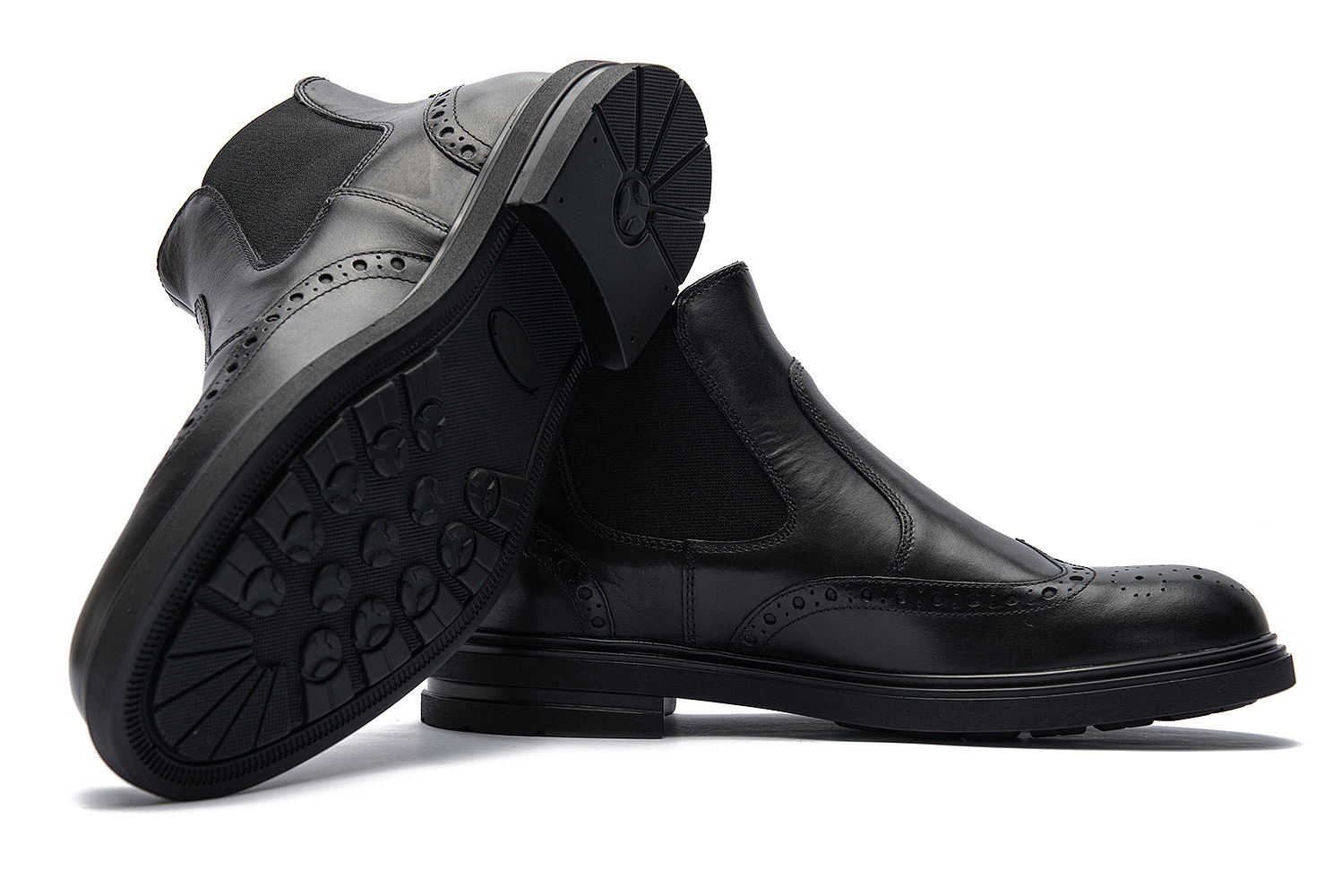 Ghete negre piele naturala 1