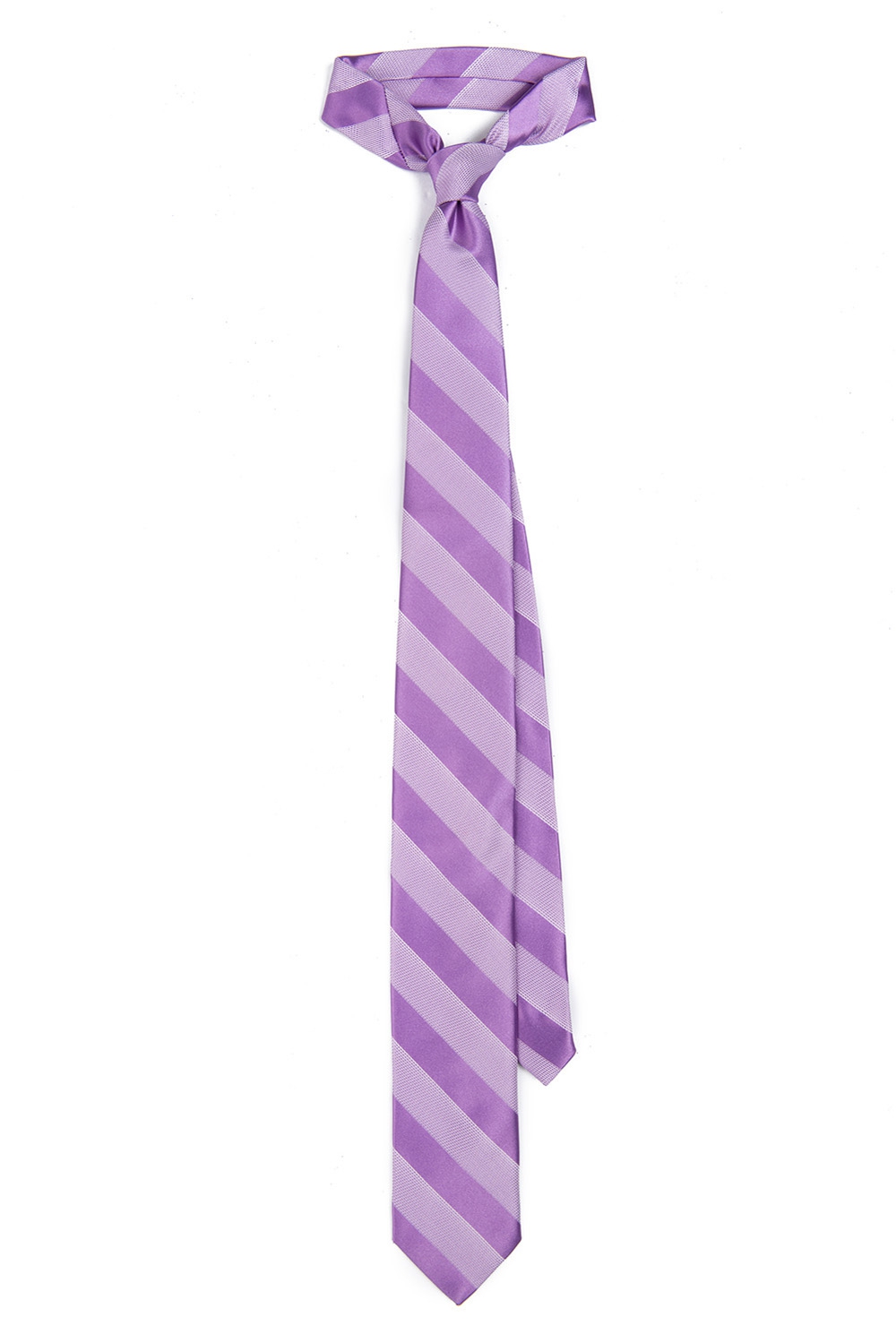 Cravata clasica poliester lila fals uni 0