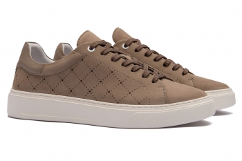 Sneakers bej piele naturala
