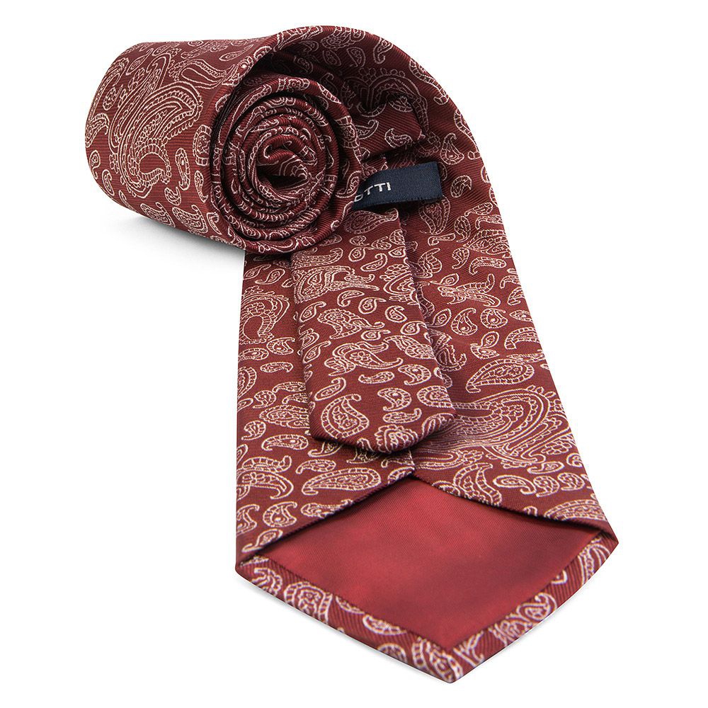 Cravata grena print paisley 3
