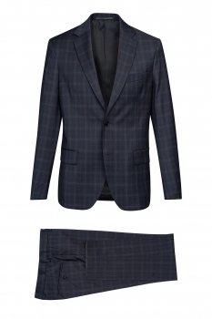 Slim body navy carouri suit