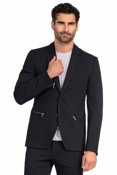 Sacou bleumarin uni
