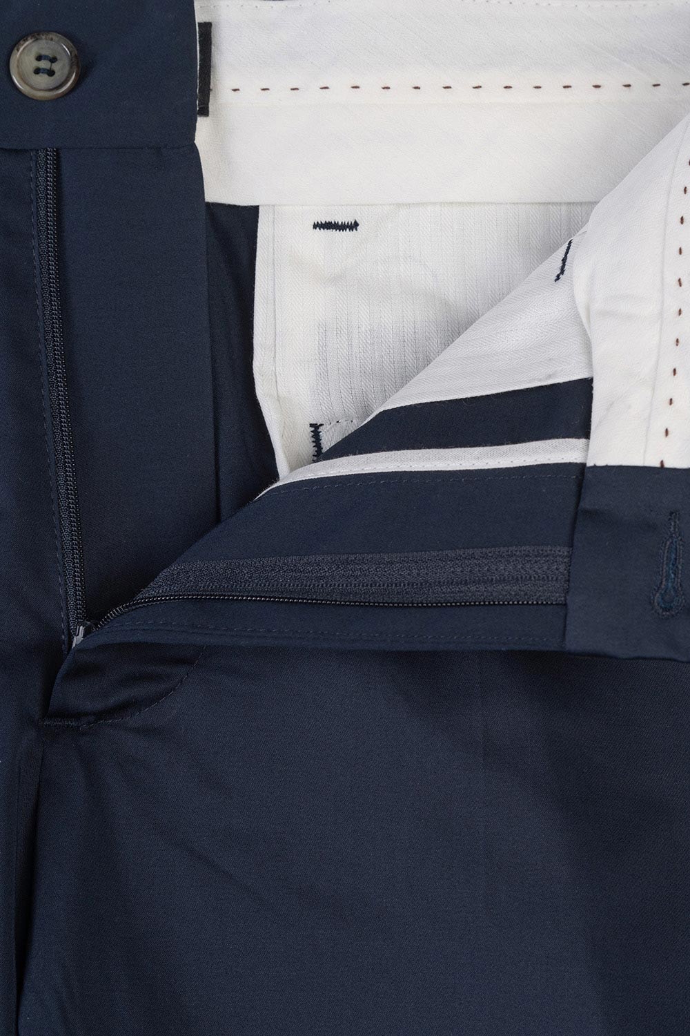 Pantaloni slim albastri uni 2