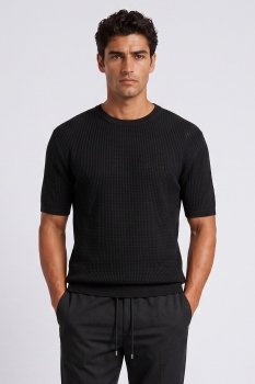 Tricou slim negru uni