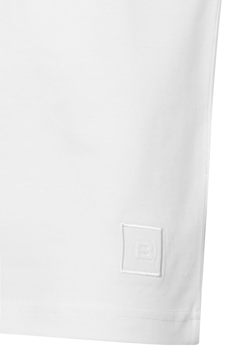 Tricou slim alb uni guler rotund 2