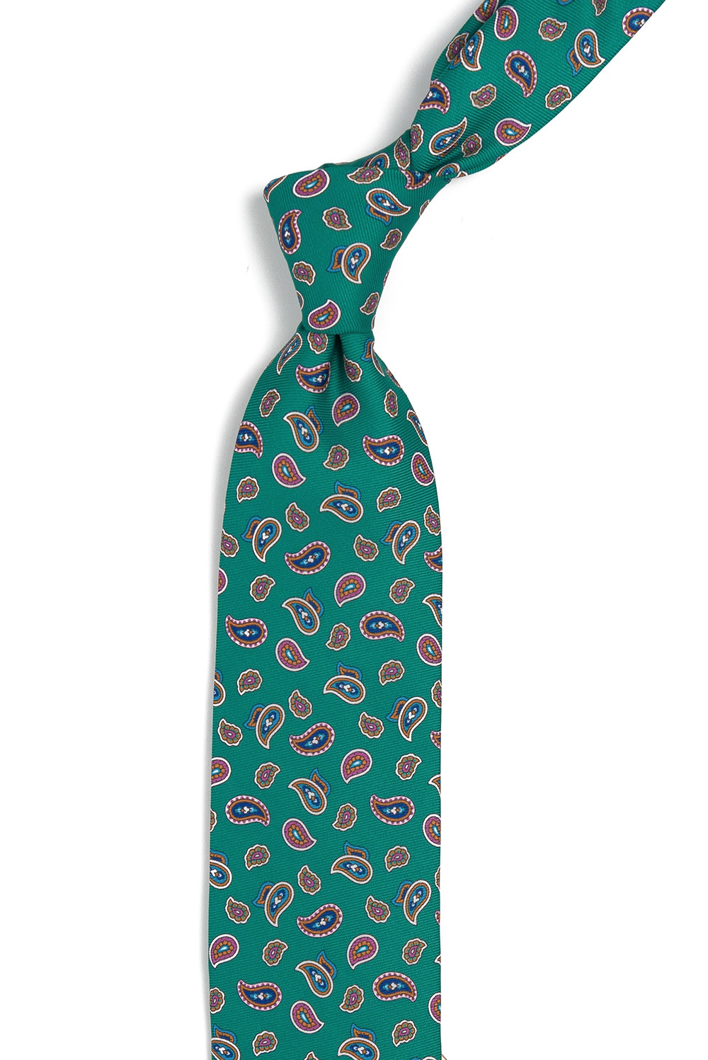 Cravata poliester verde print floral 1