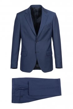 Costum slim albastru uni