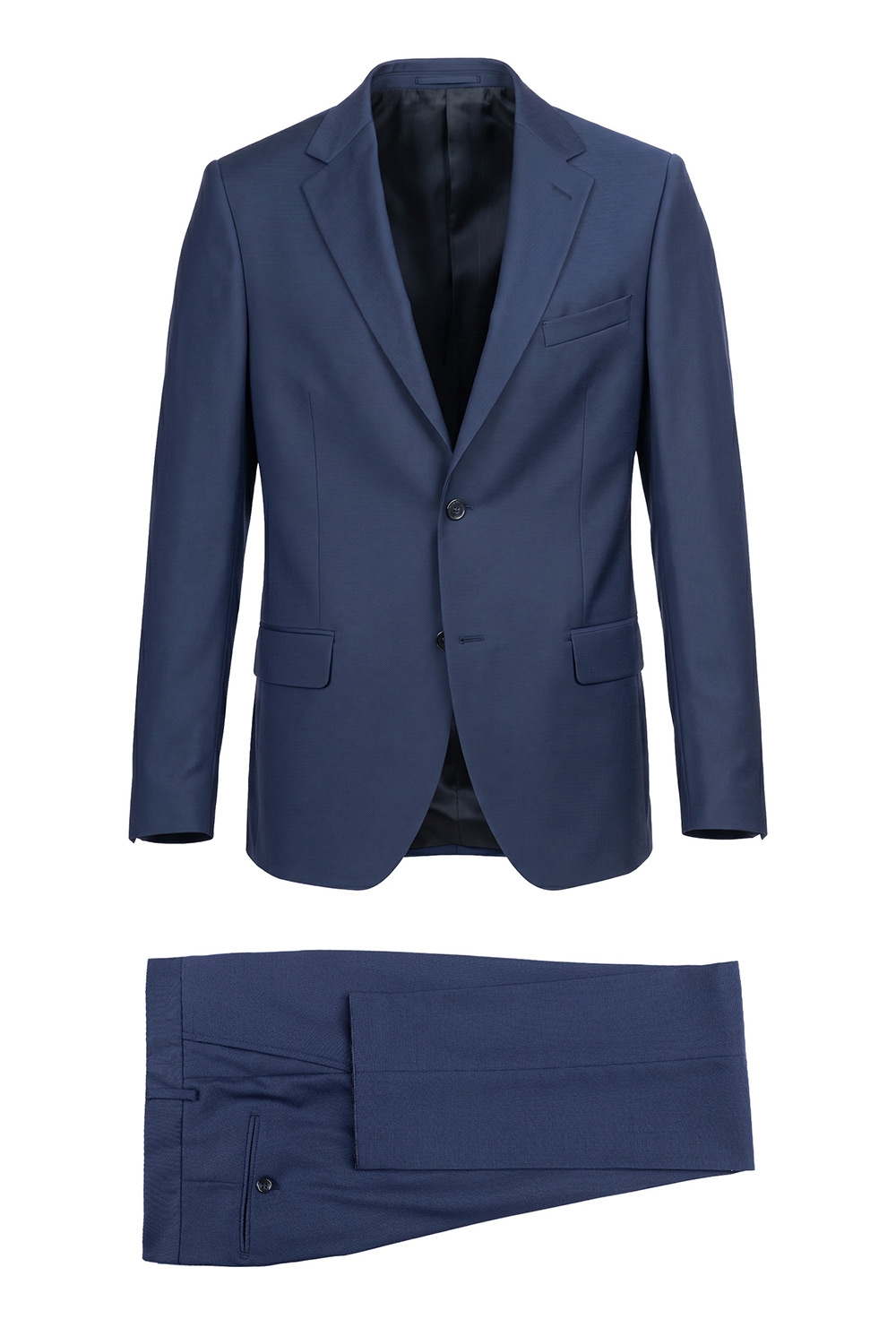 Costum slim albastru uni 0